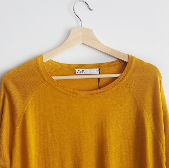 ▪︎Zara▪︎Basic Mustard Knit Sweater - Picture 3 of 7